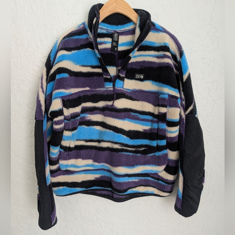 Mountain Hardwear HiCamp Fleece Pullover Purple Blue White Women's Medium